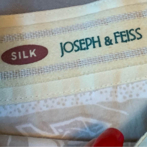 MENS SHORTS 46 W SILK 100% DRESS PALE YELLOW PLEATED BARACUDA JOSEPH & FEISS - Picture 3 of 15